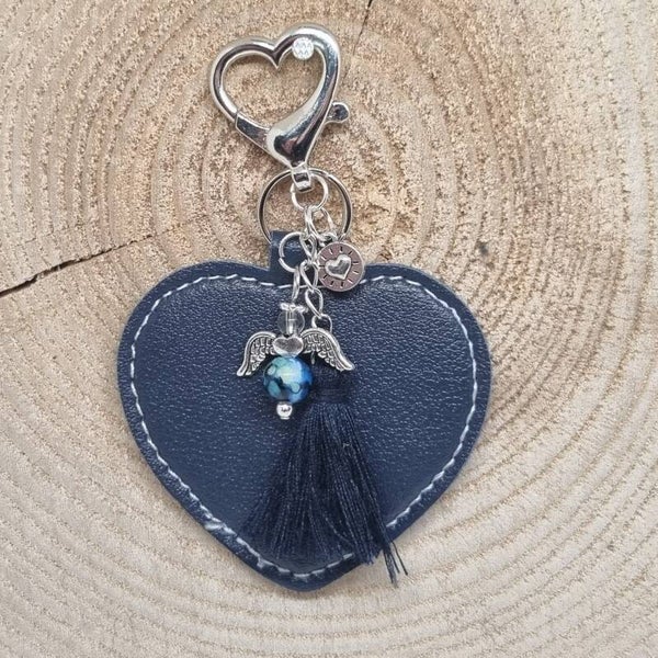 Tassenhanger hart blauw
