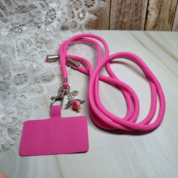 Telefoonkoord roze