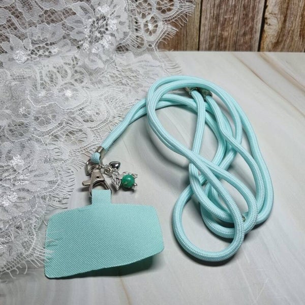 Telefoonkoord licht blauw