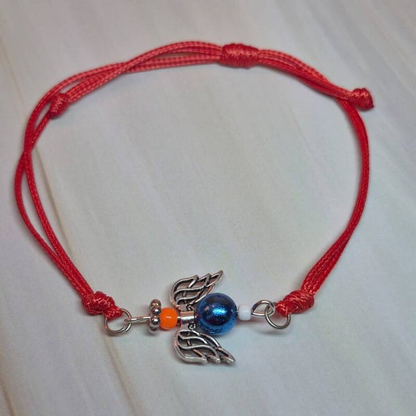Waxkoord armband rood