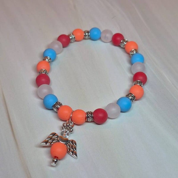 Geregen armband op elastiek