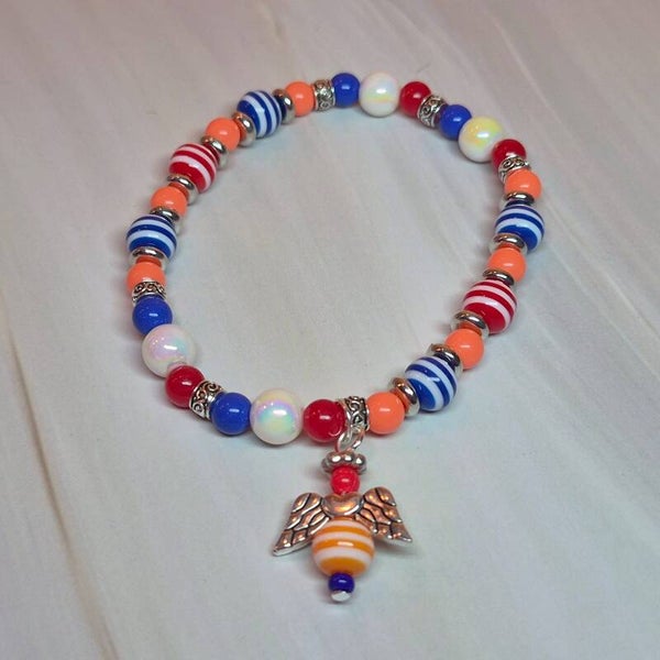 Geregen armband op elastiek