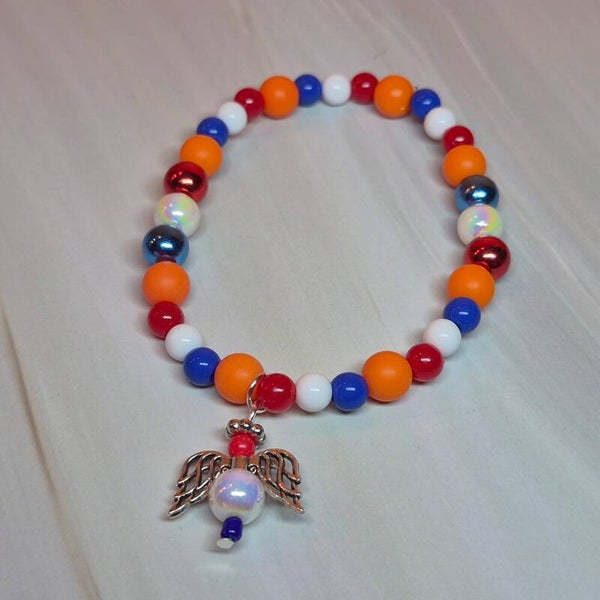 Geregen armband op elastiek