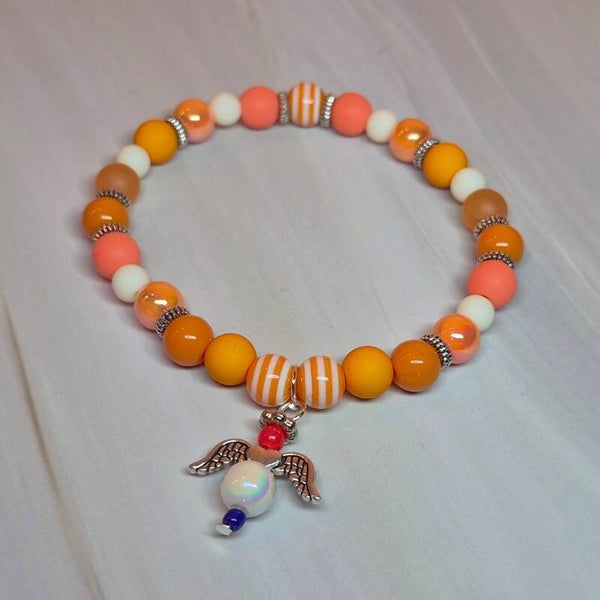 Geregen armband op elastiek