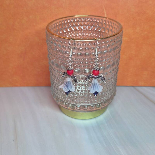 Oorbellen rood, wit en blauw
