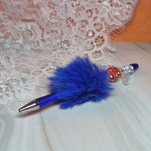 Pen fluffy blauw