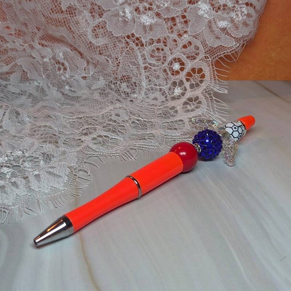 Pen oranje/blauw