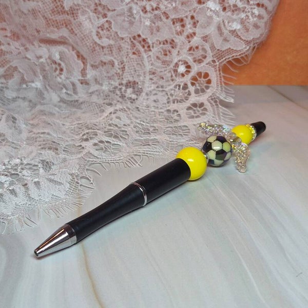 Pen voetbal geel/zwart