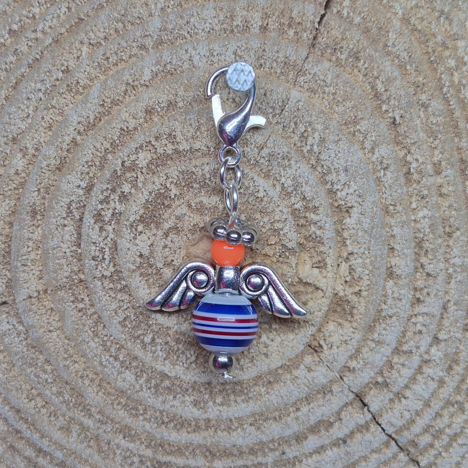 Geluksengel rood wit blauw oranje