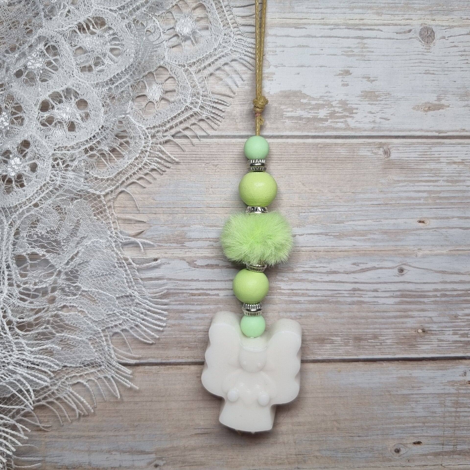 Zeepketting wit groen