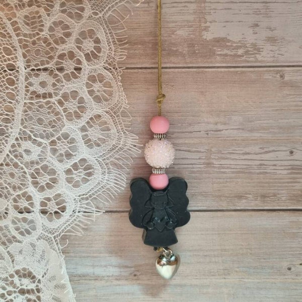 Zeepketting zwart/roze