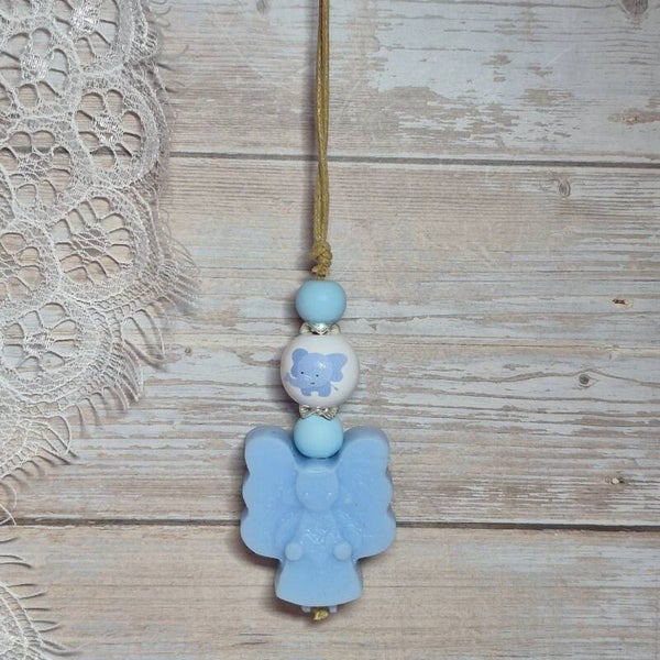 Zeepketting licht blauw/wit