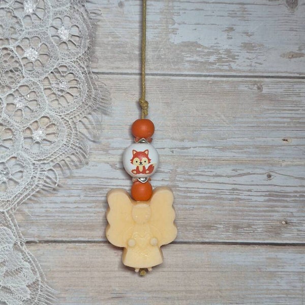 Zeepketting beige/oranje