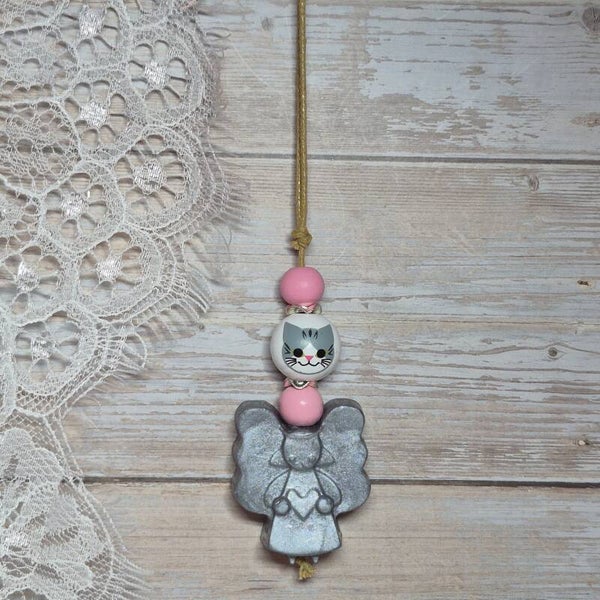 Zeepketting grijs/zilver/roze