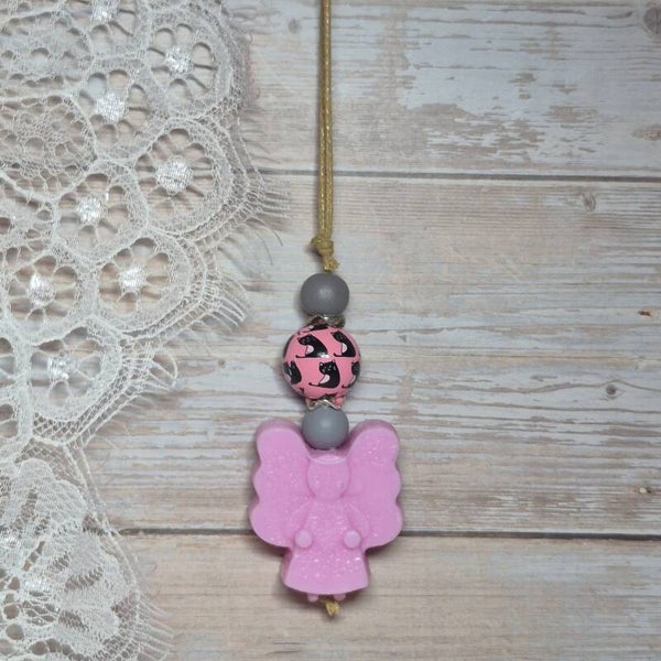 Zeepketting roze/zwart/grijs