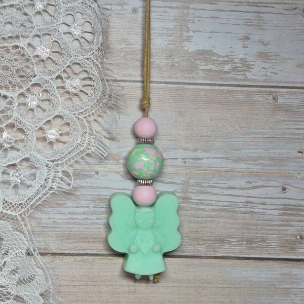 Zeepketting mint/roze