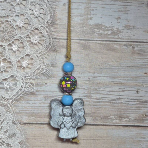 Zeepketting zilver/grijs/blauw