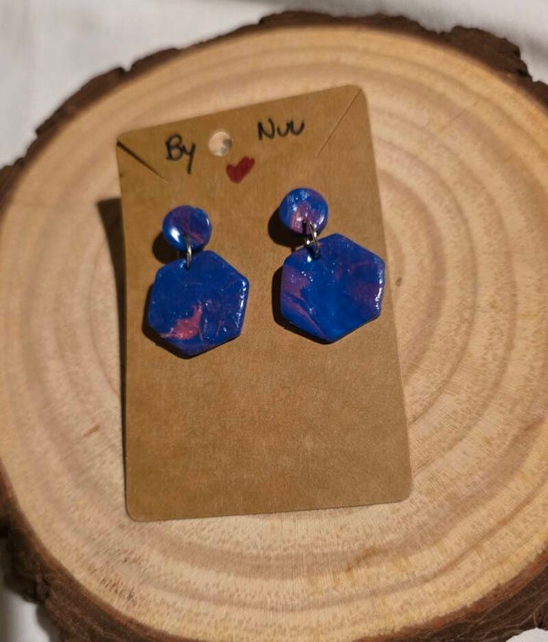 Azul con rosa
