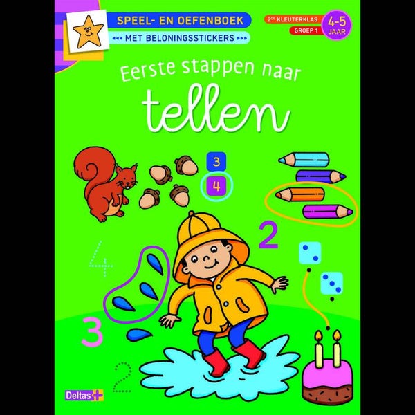 Speel- en oefenboek met beloningsstickers (4-5 j.) - Eerste stappen naar tellen