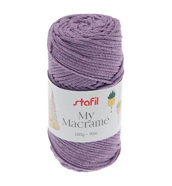 Macrame Yarn, Violet 100gr / 90mtr / ca.2mm stafil