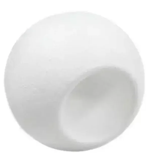 Styropor - Bal wit, hole 8cm