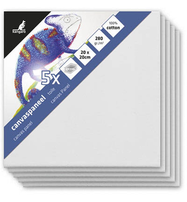 schilders doek Canvaspaneel set per stuks 3mm board  20x20cm