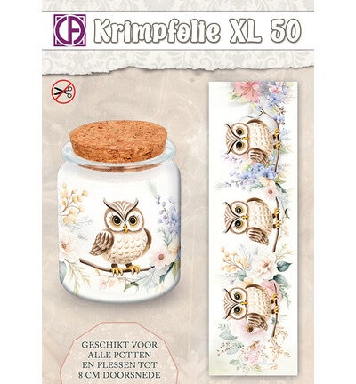 Krimpfolie Fles/pot, tot 8cm, nr. 50, uil