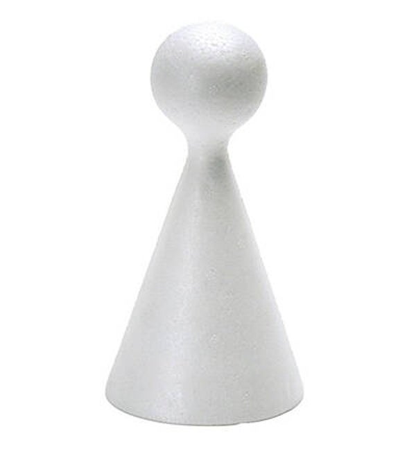 Styropor - kegel  H 15cm, ∅7,8cm