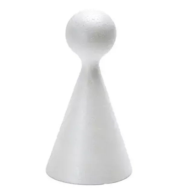 Styropor - kegel  H 15cm, ∅7,8cm