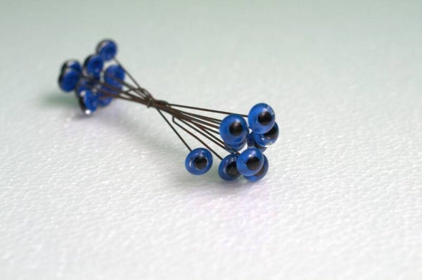 glazen oogjes blauw 10mm + 8mm + 6mmdfs