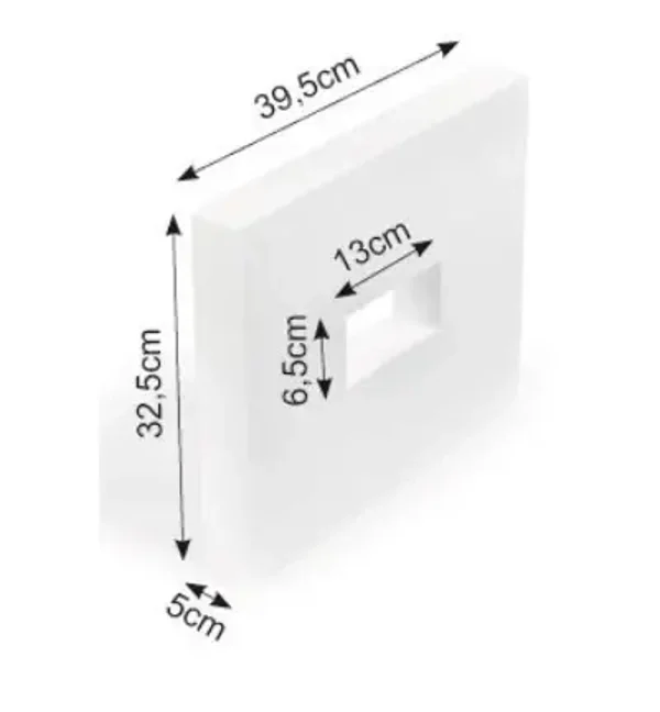 Styropor rechthoek 32,5x39,5 opening