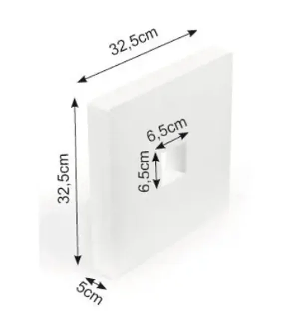 Styropor vierkant 32,5x32,5 opening