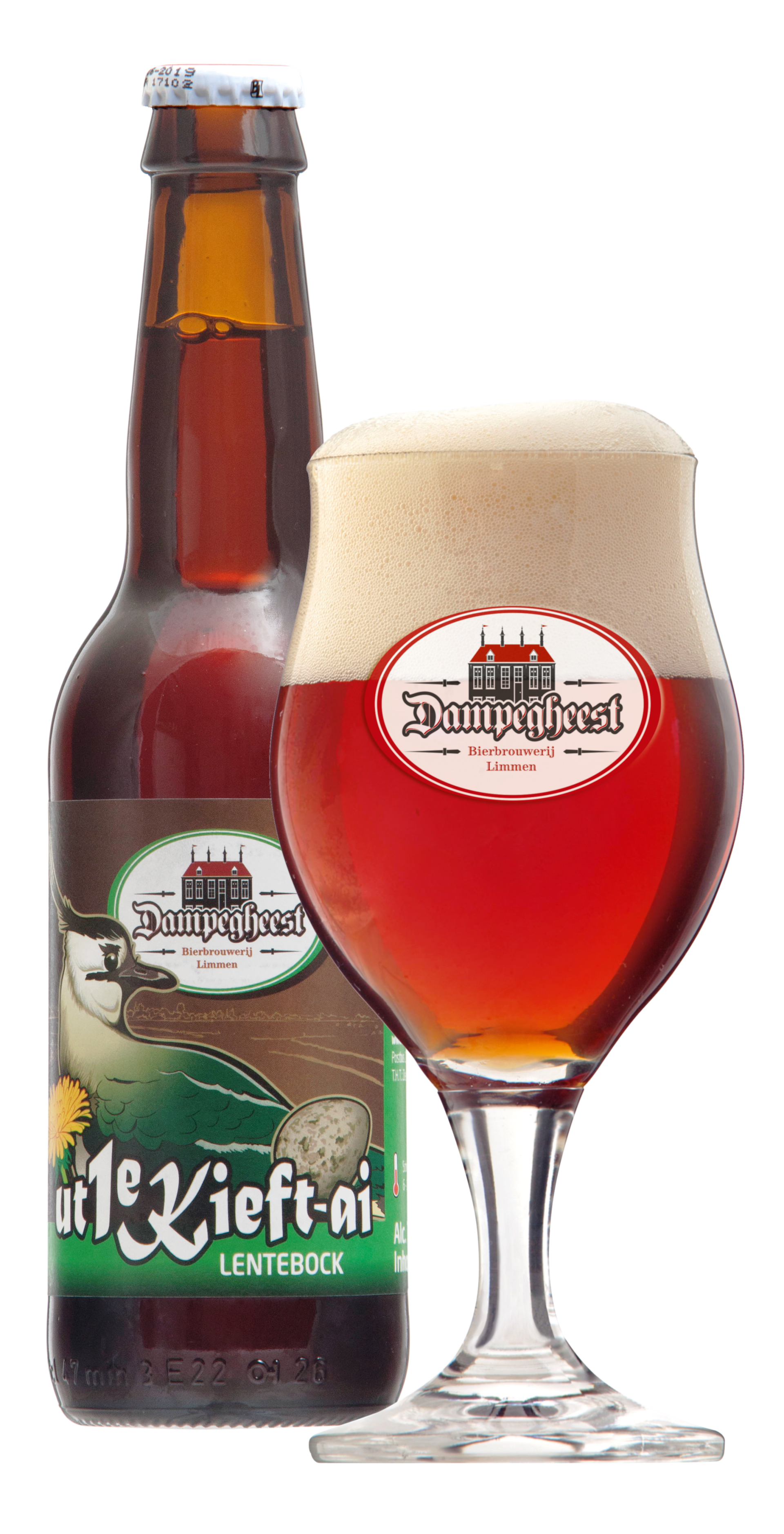 Fles en glas Ut 1e Kieft-ai Lentebock