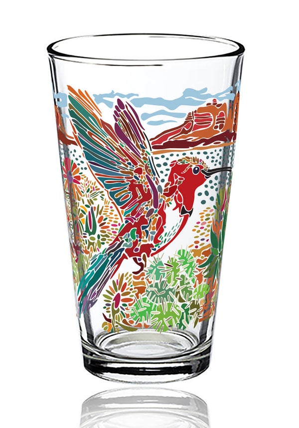 New 16oz Hummingbird Glass