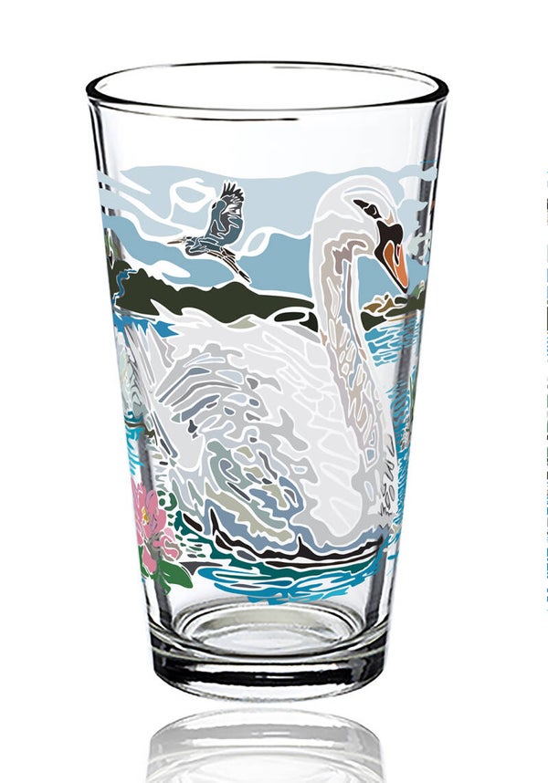 NEW 16oz Swan Glass