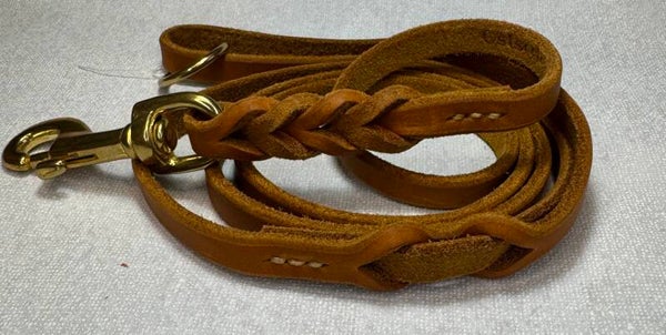 Fettlederleine 12mm mit Handschlaufe