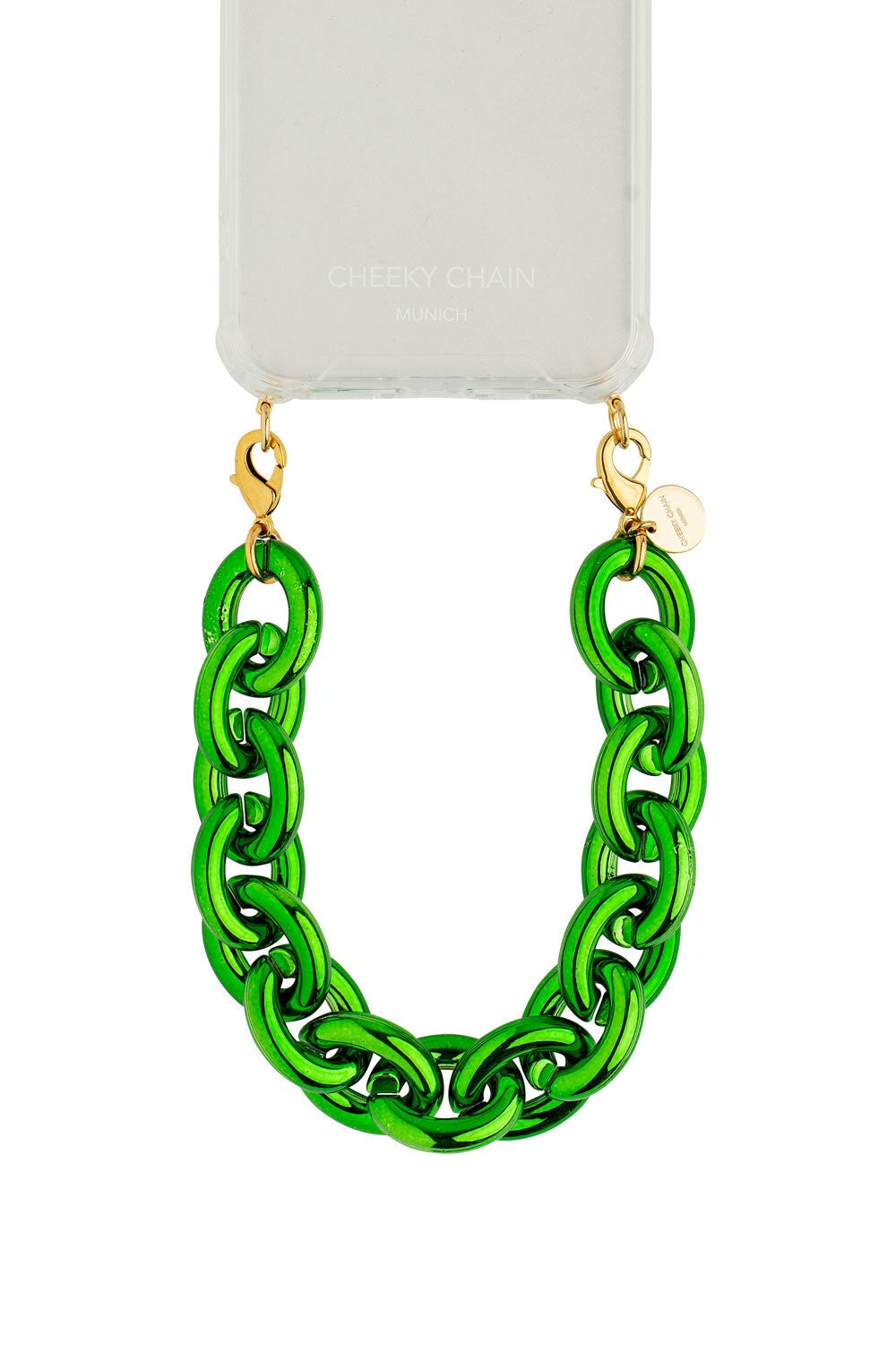 Telefoonbketting kort - Handle Chunky Metallic - Metallic Groen