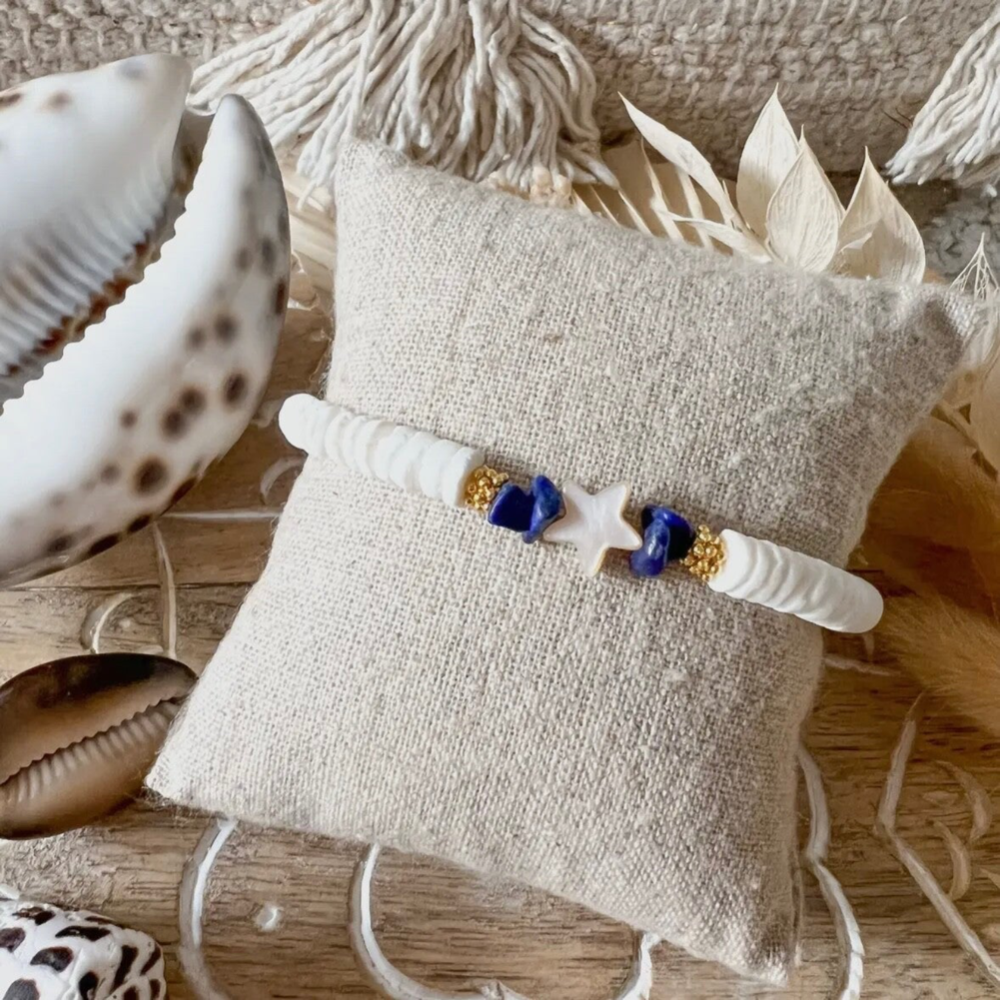 Armband Santorini - Witte kralen