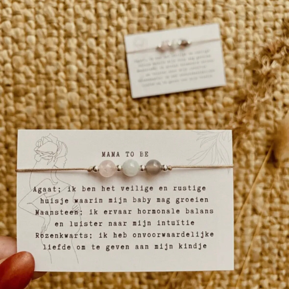 Armband Edelstenen Affirmatie - Mama to be