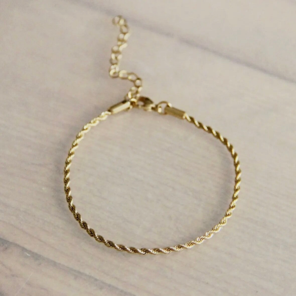 Stalen gouden “twisted” armband