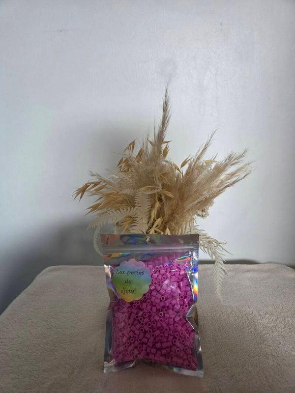 perles hama midi rose pastel