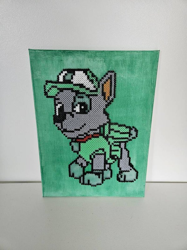 création de Rocky sur toile