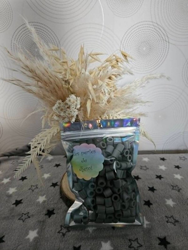 perles hama maxi gris