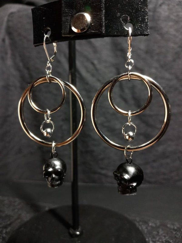 Skull Loops Earrings