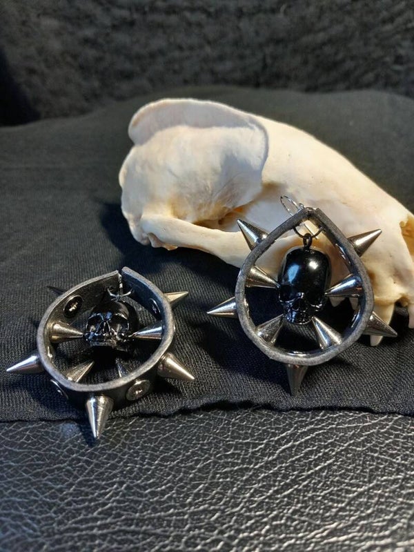 Impaled Skulls Earrings