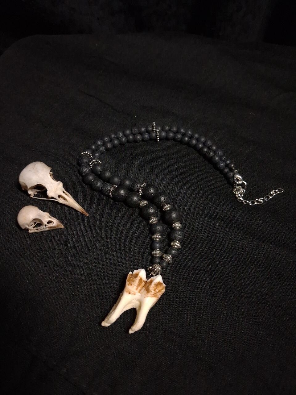Tooth Lava Stone Necklace 2