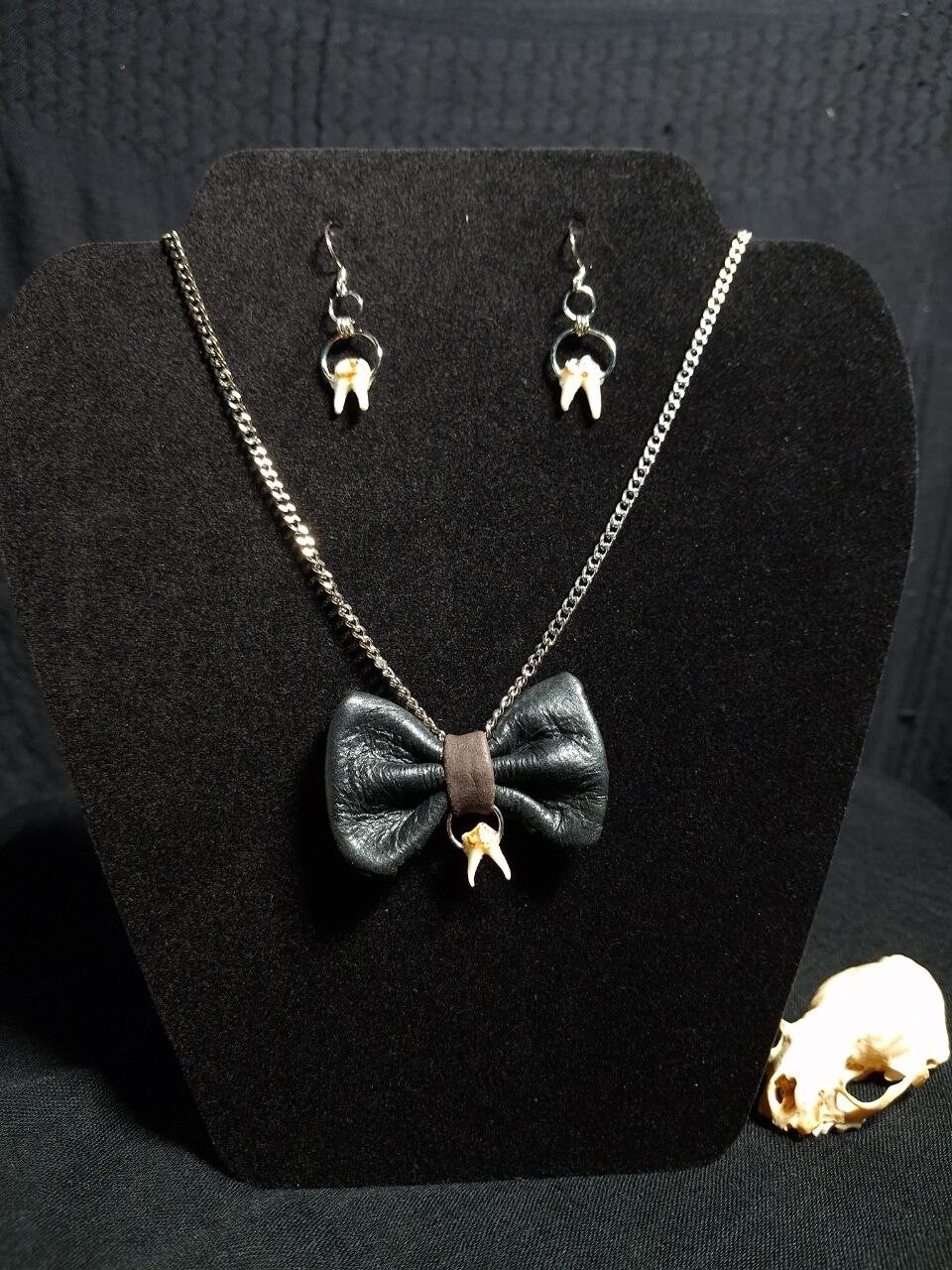 Bow Necklace with Tooth