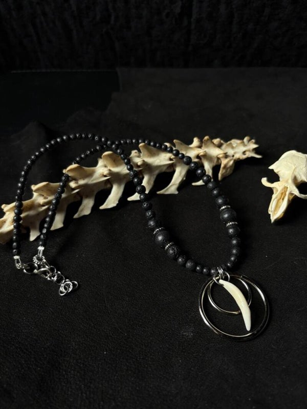 Fox Tooth Circles Necklace