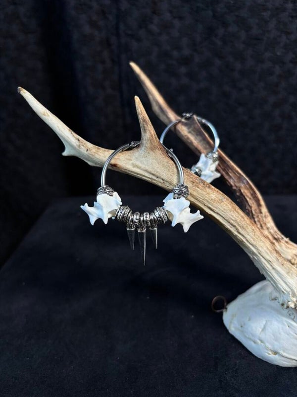 Bony Hoop Earrings Spikes