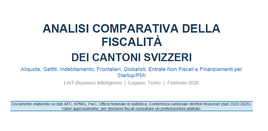 Analisi comparativa fiscalità cantonale in Svizzera
